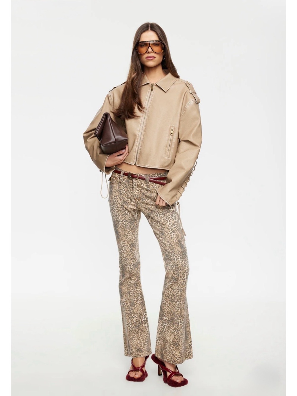 Lioness Mary-Kate Bootcut Jeans Leopard Print